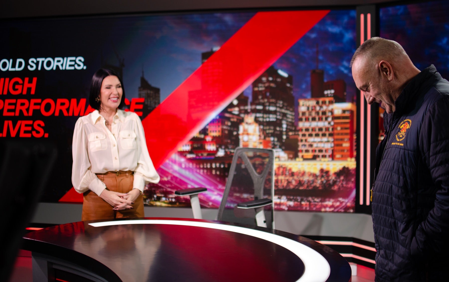 In the Driver's Seat studio set with Penny Lane